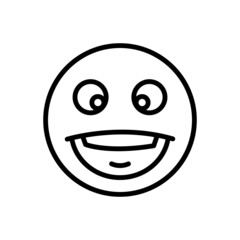 Black line icon for comic humorous