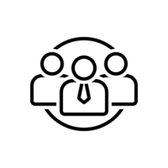 Black line icon for disciplinary