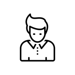 Black line icon for guy