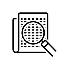 Black line icon for micro