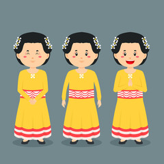 Southeast Sulawesi Character with Various Expression