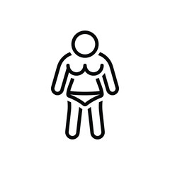 Black line icon for busty