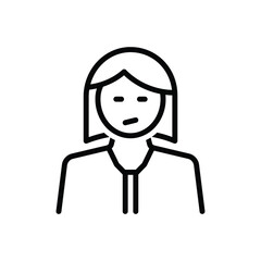 Black line icon for annoying