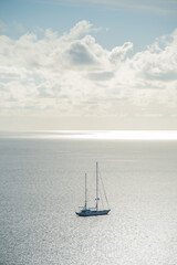 beautiful sea summer with boat at Phuket province, Thailand. subject is blurred and noise.