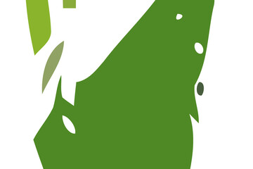 Green color background. Abstract vector. Modern geometric design. 3D digital illustration.