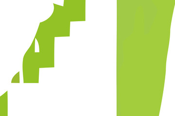 Green color background. Abstract vector. Modern geometric design. 3D digital illustration.