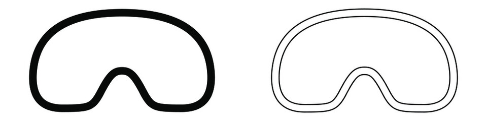 Glasses icon. Set of sunglasses icons. Vector illustration. Black linear glasses icons