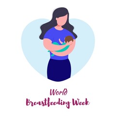 vector illustration for world breast feeding day