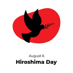 Obraz premium vector illustration for Hiroshima nuclear attack day