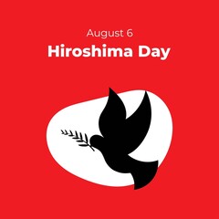 Fototapeta premium vector illustration for Hiroshima nuclear attack day