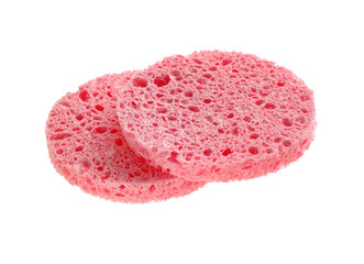 Makeup sponges on white background