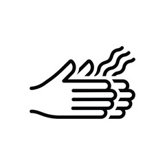 Black line icon for dried