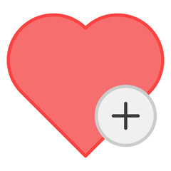 Obraz premium Trendy vector design of add heart