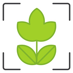 An icon design of leaf focus

