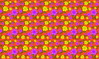 the beautiful flowers pattern seamless