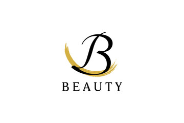 letter B beauty logo design with a sense of luxury. logo for beauty and fashion.
