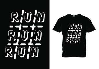 Runner t shirt design with a message run
