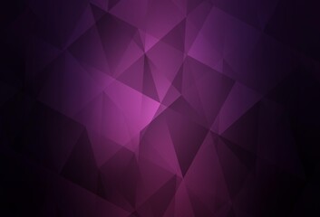 Fototapeta premium Dark Purple vector gradient triangles template.