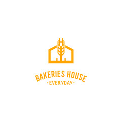 Obraz premium Bakeries House Food logo 
