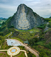 Buddha Mountain in Pattaya, Chonburi, Thailand - obrazy, fototapety, plakaty