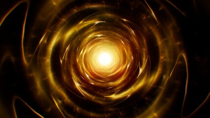 Obraz premium Abstract Glow Gold Energy Wave Background