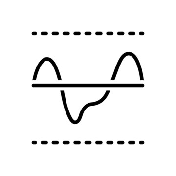Black line icon for threshold