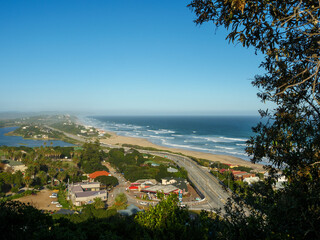 View over Wilderness (Wildernis) and the N2 Highway through the Garden Route. Western Cape. South Africa