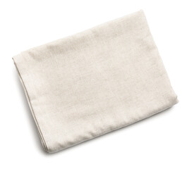 Fabric napkin on white background