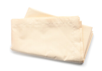 Fabric napkin on white background