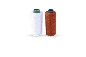 Color sewing thread isolated on a white background