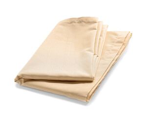 Fabric napkin on white background