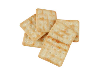 Crispy crackers with sugar isolated on white background