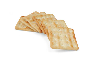 Crispy crackers with sugar isolated on white background