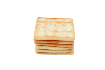 Crispy crackers with sugar isolated on white background
