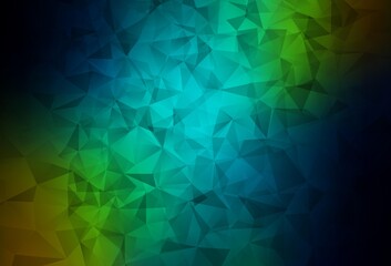 Dark Blue, Yellow vector polygonal template.