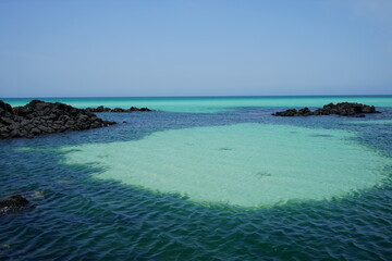Fototapeta premium a fascinating two-tone color sea