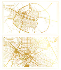 Camaguey and Ciego de Avila Cuba City Map Set.