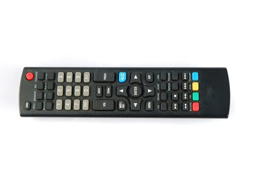 TV remote isolated on a white background, clipping path