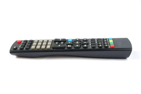 TV remote isolated on a white background, clipping path