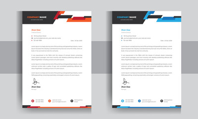 Business Letterhead Design Template, Print Ready and professional Design 