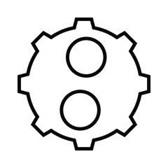 gear icon. settings button icon. Eps 10. can be used for applications and web interfaces.