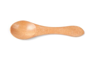 wooden spoon isolated on a white background