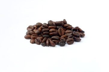 coffee beans isolated on a white background