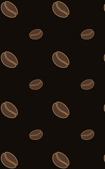 Coffee-style print. This print can be used for the design of a T-shirt, a pear, a postcard, a package, an envelope, napkins and other
