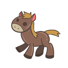 An image of a horse representing H in English