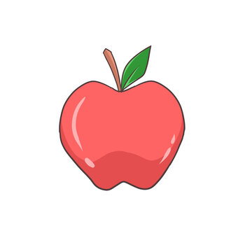 An image of a apple representing A in English