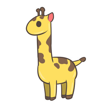 An image of a giraffe representing G in English