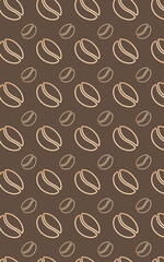 Coffee-style print. This print can be used for the design of a T-shirt, a pear, a postcard, a package, an envelope, napkins and other