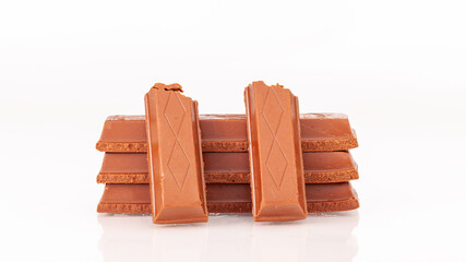 Chocolate bar on White Background
