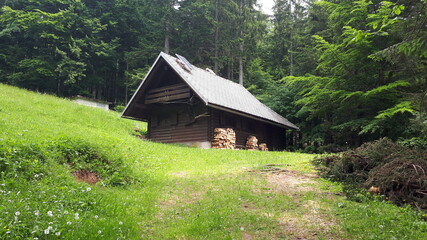 Fototapeta premium old house in the mountains